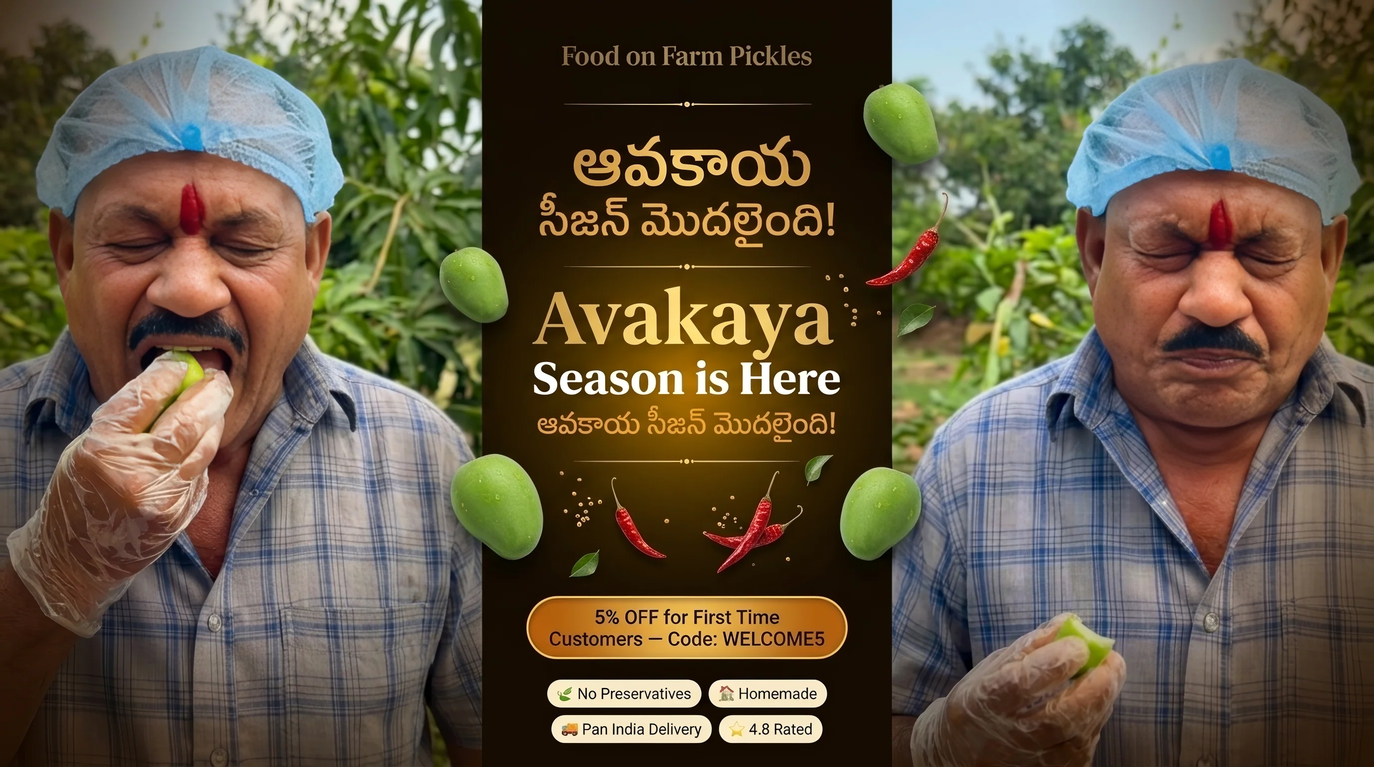 Authentic Andhra Pickles, Handmade Daily